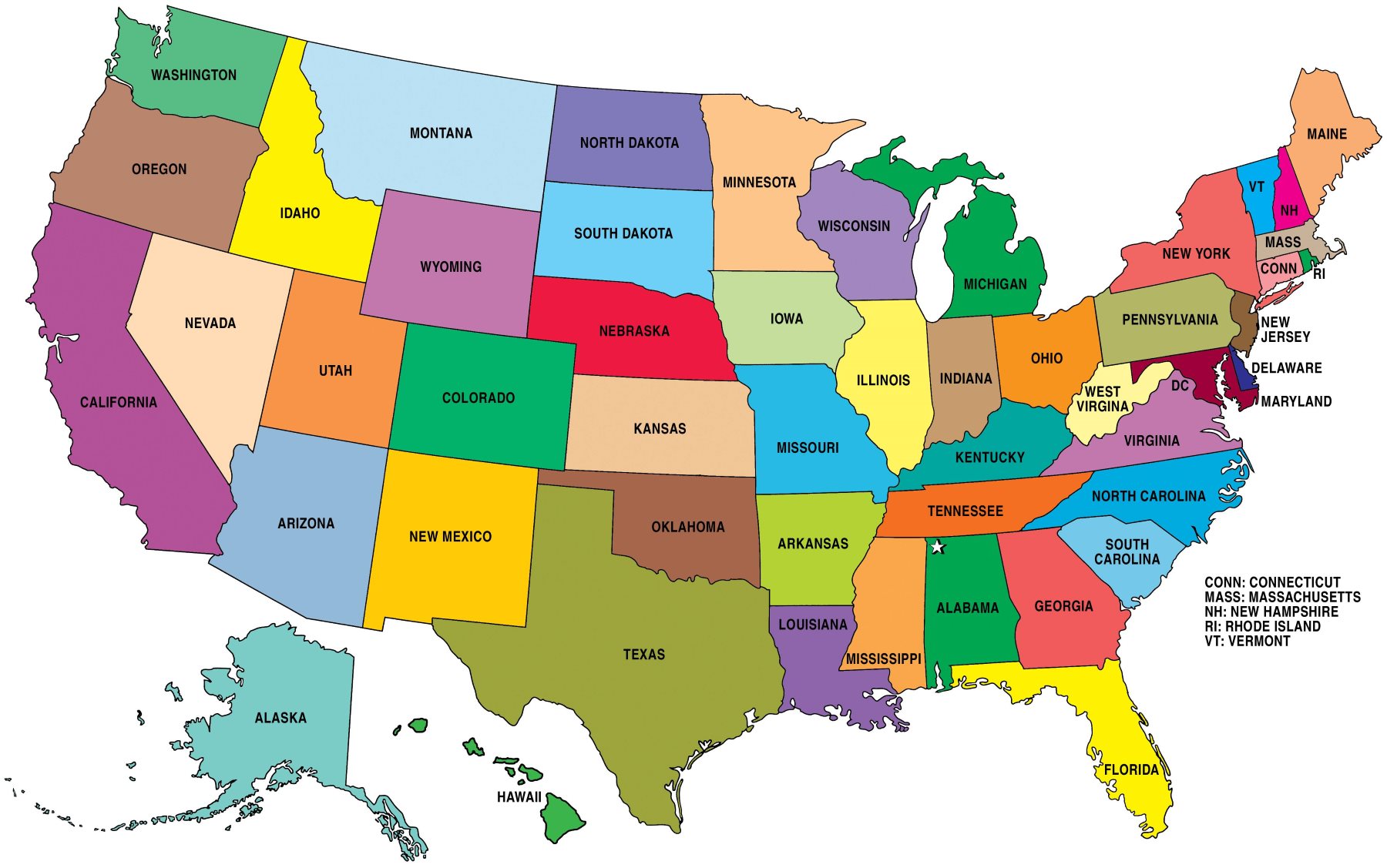 The number of states in America